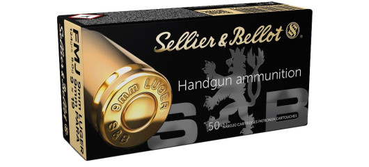 BOITE DE 50 CARTOUCHES SELLIER BELLOT CAL.9x19 / 9 PARABELLUM / 9 LUGER FMJ 124GRS - CATEGORIE B