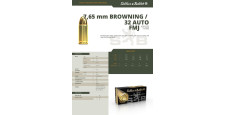 BOITE DE 50 CARTOUCHES SELLIER BELLOT CAL. 32ACP / 7.65BROWNING FMJ 73GRS - CATEGORIE B