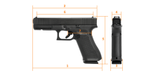PRINTEMPS GLOCK - PISTOLET GLOCK 17 GEN5 CAL.9X19 FILETÉ - CATEGORIE B