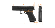 PRINTEMPS GLOCK - PISTOLET GLOCK 17 GEN5 MOS CAL.9X19 FILETÉ - CATEGORIE B