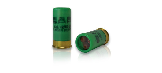 BOITE DE 10 CARTOUCHES SAPL CHEVROTINE CAOUTCHOUC CAL.12/50 SAPL