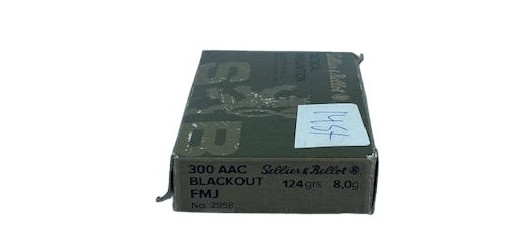 DESTOCKAGE - BOITE DE 14 CARTOUCHES SELLIER BELLOT CAL.300AAC BLACKOUT FMJ 124 GR