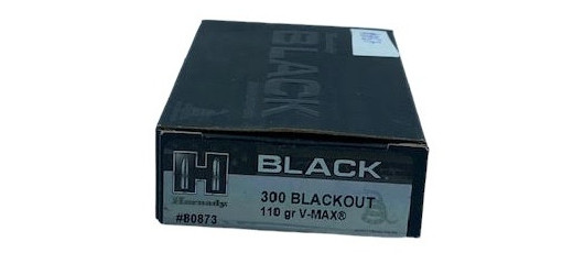 DESTOCKAGE - BOITE DE 18 CARTOUCHES HORNADY CAL.300 BLACKOUT 110GR V MAX