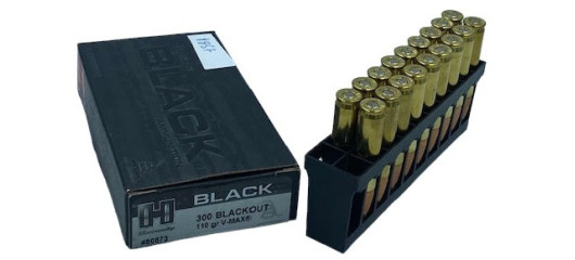 DESTOCKAGE - BOITE DE 18 CARTOUCHES HORNADY CAL.300 BLACKOUT 110GR V MAX