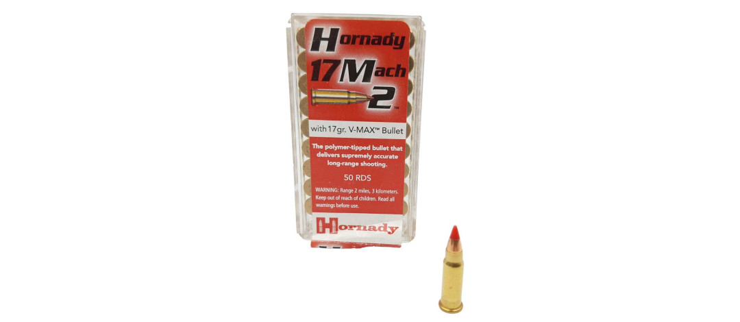 DESTOCKAGE - BOITE DE 45 CARTOUCHES HORNADY CAL.17 MACH 2 17GR V MAX