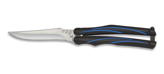 Couteau papillon Sporting Blue manche aluminium et lame de 10cm