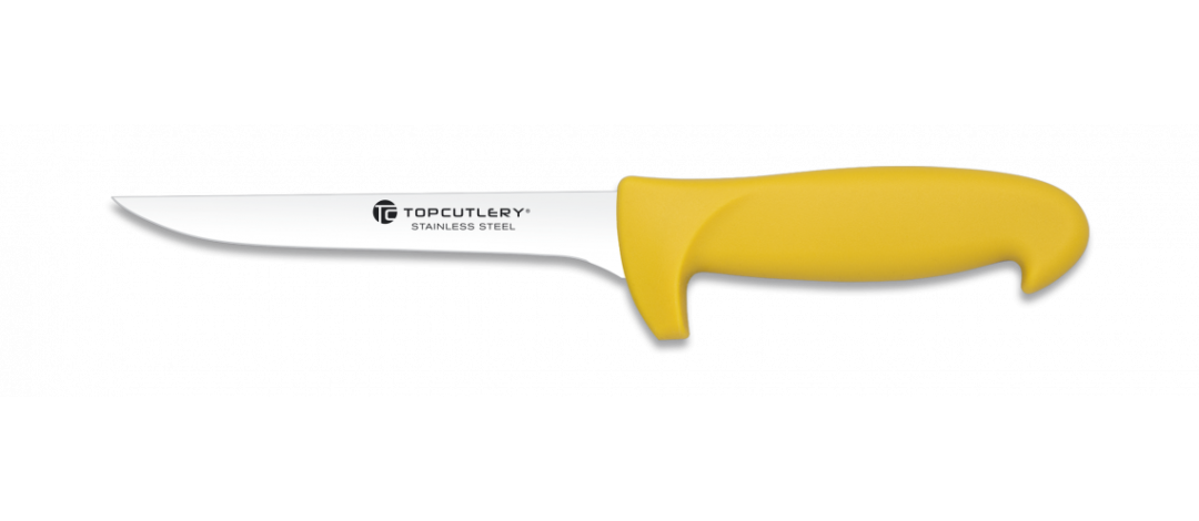 Couteau désosseur manche polymere jaune et lame fine de 16cm