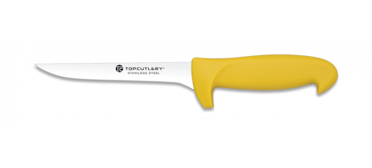 Couteau désosseur manche polymere jaune et lame fine de 16cm