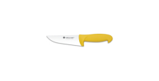 Couteau de cuisine multiusages manche polymere jaune et lame large de 13cm
