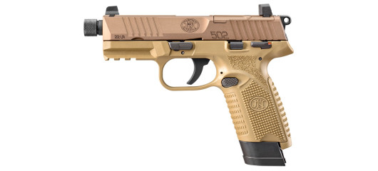 PISTOLET FN HERSTAL 502 TACTICAL FDE CAL.22LR FILETÉ - CATEGORIE B