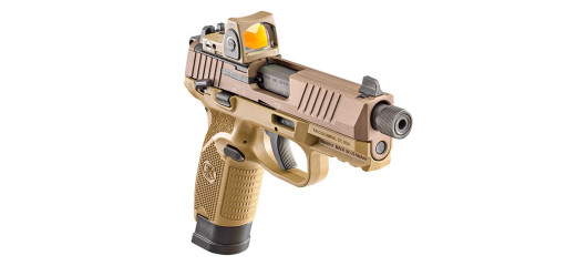 PISTOLET FN HERSTAL 502 TACTICAL FDE CAL.22LR FILETÉ - CATEGORIE B