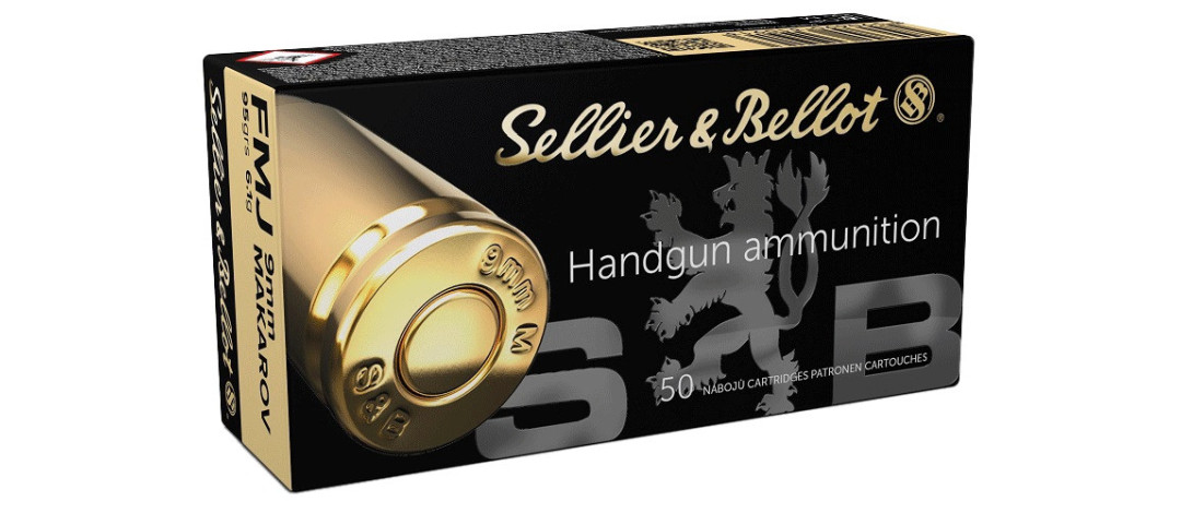 BOITE DE 50 CARTOUCHES SELLIER BELLOT CAL. 9x18 MAKAROV FMJ 95GRS - CATEGORIE B