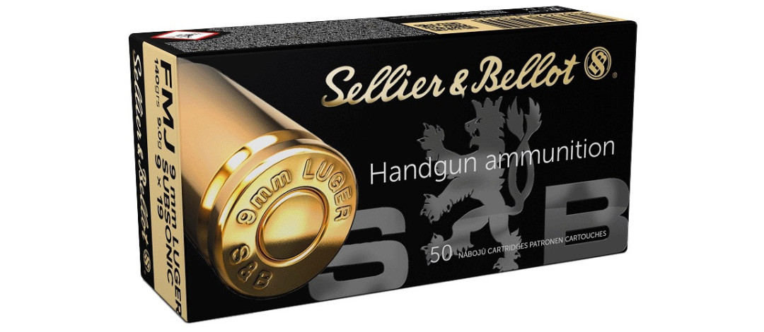 BOITE DE 50 CARTOUCHES SELLIER BELLOT SUBSONIQUES CAL.9x19 / 9 PARA / 9 LUGER FMJ 140GRS - CATEGORIE B