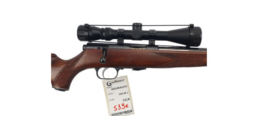 OCCASION - CARABINE WEIHRAUCH HW60J CAL.22LR + LUNETE 3-9X40