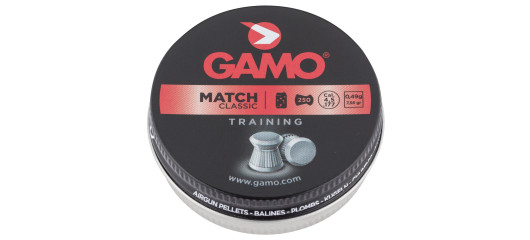 BOITE DE 250 BALLES A AIR PLOMBS GAMO TÊTE PLATE CAL.4.5 MATCH CLASSIC TRAINING