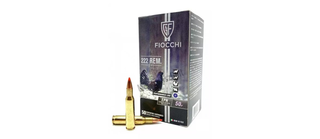 BOITE DE 50 CARTOUCHES FIOCCHI CAL.222REM EPN 50GRS