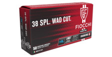 BOITE DE 50 CARTOUCHES FIOCCHI CAL.38 SPECIAL WAD CUTTER 148GRS - CATEGORIE B