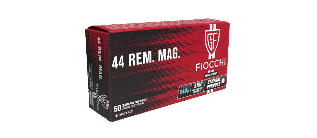 BOITE DE 50 CARTOUCHES FIOCCHI CAL.44REM MAG SJSP SOFT POINT 240GR