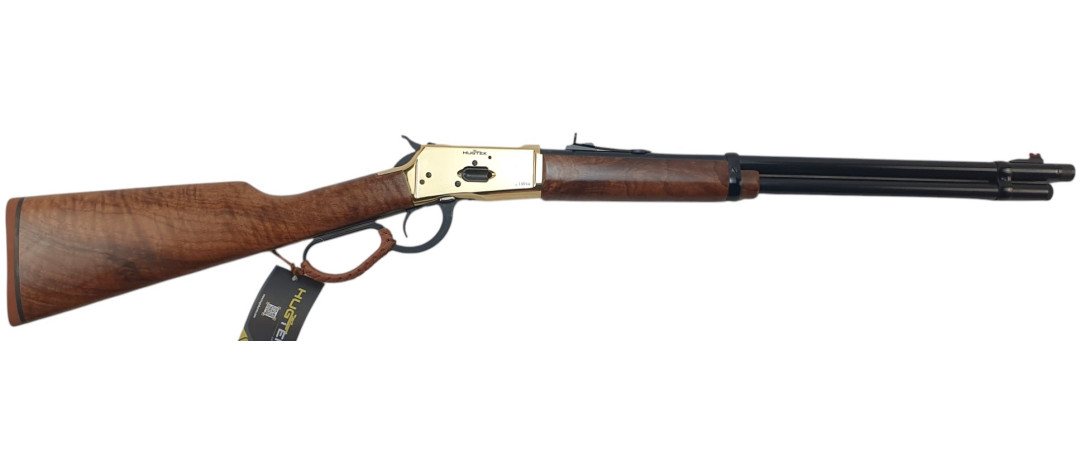 VENTE FLASH – CARABINE A LEVIER HUGTEK LVR44 CAL.44MAG CROSSE BOIS BOITIER LAITON CANON 51CM