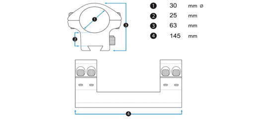 MONTAGE ARKEN CANTILEVER Ø30mm PENTÉ 20MOA WEAVER/PICATINNY