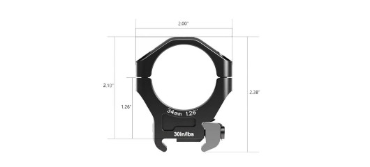 MONTAGE LUNETTE  ARKEN HALO Ti Ø34mm PROFILE MEDIUM WEAVER/PICATINNY
