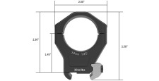 MONTAGE LUNETTE  ARKEN HALO Ti Ø34mm PROFILE HAUT WEAVER/PICATINNY