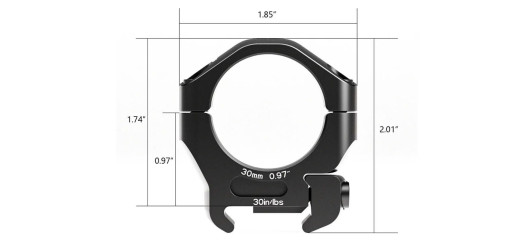 MONTAGE LUNETTE  ARKEN HALO Ti Ø30mm PROFILE BAS WEAVER/PICATINNY