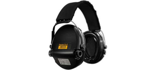 CASQUE ANTI BRUIT ELECTRONIQUE SORDIN SUPREME PRO-X NOIR BANDEAU NOIR COUSSINS PVC