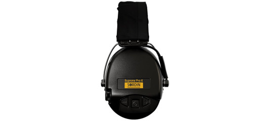 CASQUE ANTI BRUIT ELECTRONIQUE SORDIN SUPREME PRO-X NOIR BANDEAU NOIR COUSSINS PVC