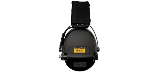 CASQUE ANTI BRUIT ELECTRONIQUE SORDIN SUPREME PRO-X NOIR BANDEAU NOIR COUSSINS PVC