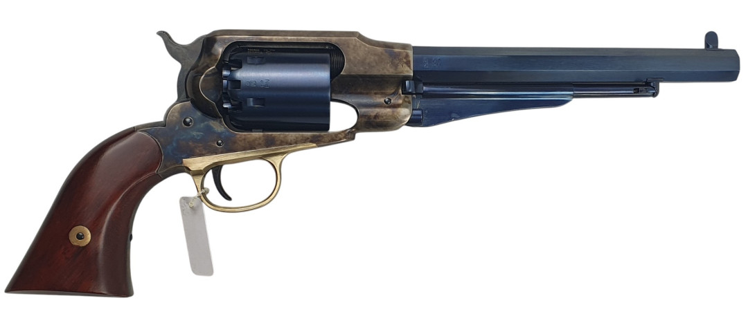 OFFRE UBERTI ! REVOLVER UBERTI 1858 NEW ARMY BLUE CHARCOAL CAL.44 POUDRE NOIRE CANON 8"