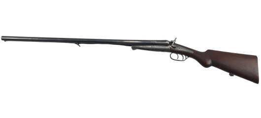 FOIRE OCCASION - FUSIL JUXTAPOSE HUSQVARNA A CHIENS EXTERIEURS CAL.12/65  - BEL ETAT