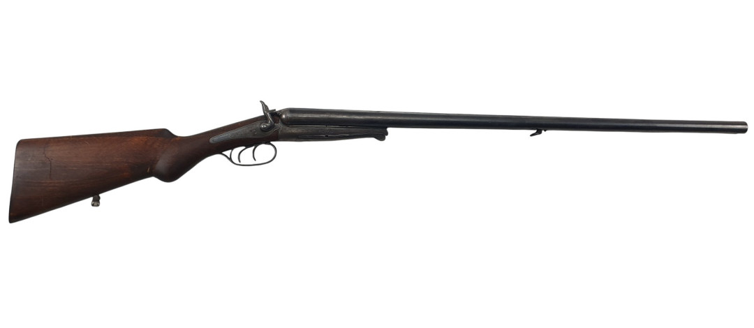 FOIRE OCCASION - FUSIL JUXTAPOSE HUSQVARNA A CHIENS EXTERIEURS CAL.12/65  - BEL ETAT