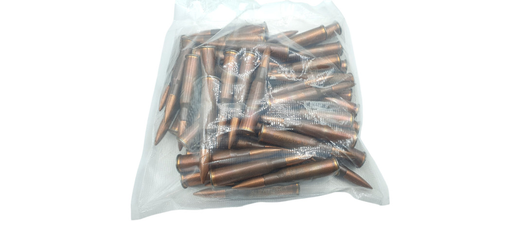 SACHET DE 50 CARTOUCHES DE SURPLUS CAL.7.62x54R FMJ 147GRS