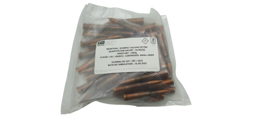 SACHET DE 50 CARTOUCHES DE SURPLUS CAL.7.62x54R FMJ 147GRS