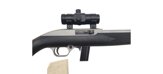 BRADERIE OCCASION - CARABINE SEMI-AUTO MOSSBERG 702 PLINKSTER CAL.22LR + POINT ROUGE UMAREX
