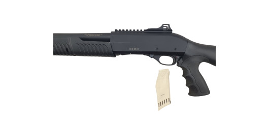 BRADERIE OCCASION - FUSIL A POMPE ATA ETOS TACTICAL CAL.12/76 HIGH-CAPACITY 7+1 CANON 61CM