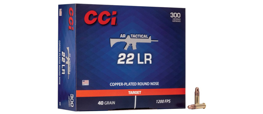 BOITE DE 300 CARTOUCHES CCI AR-TACTICAL CAL.22LR 40GR COPPER PLATED