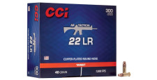 BOITE DE 300 CARTOUCHES CCI AR-TACTICAL CAL.22LR 40GR COPPER PLATED