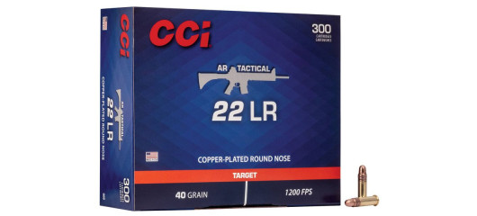 BOITE DE 300 CARTOUCHES CCI AR-TACTICAL CAL.22LR 40GR COPPER PLATED