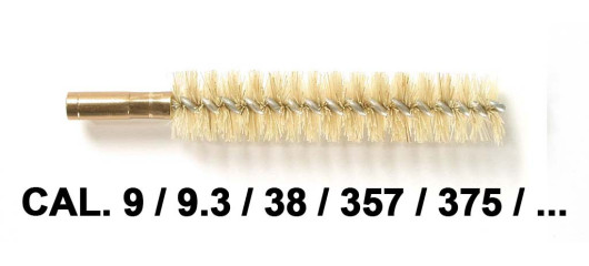 Ecouvillon crin calibre 9mm / 9.3 / .36 / .38 / .357 / .375 - Vendu à l'unité