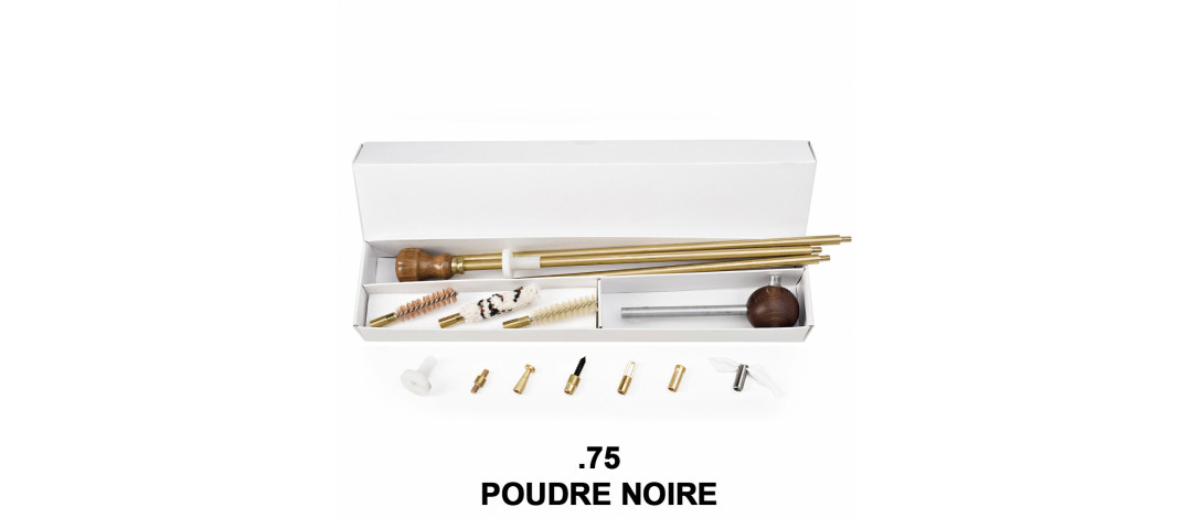 Kit complet nettoyage et chargement armes à poudre noire .75