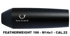 MODERATEUR DE SON FREYR&DEVIK 196 CALIBRE 22 FILETAGE M14x1