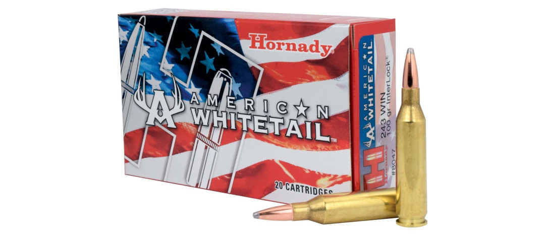 BOITE DE 20 CARTOUCHES HORNADY 243 WIN 100 GR INTERLOCK AMERICAN WHITETAIL